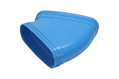 Wavin Ventiza Bøjning 45 grader PVC oval 235x80 mm horisontal M/M