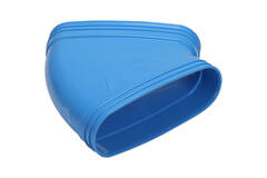 Wavin Ventiza Bøjning 45 grader PVC oval 235x80 mm horisontal M/M