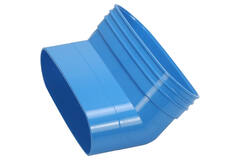 Wavin Ventiza Bøjning 45 grader PVC oval 235x80 mm lodret M/S