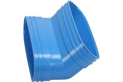 Wavin Ventiza Bøjning 45 grader PVC oval 195x80 mm lodret M/M