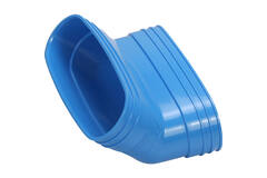 Wavin Ventiza Bøjning 45 grader PVC oval 195x80 mm lodret M/M