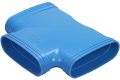 Wavin Ventiza T-stykke 90 grader PVC oval 195x80 mm M/M/M