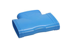 Wavin Ventiza T-stykke 90 grader PVC oval 195x80 mm M/M/M