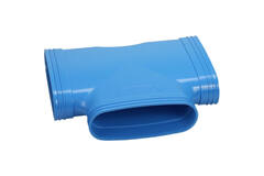 Wavin Ventiza T-stykke 90 grader PVC oval 195x80 mm M/M/M