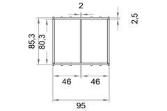 Wavin Ventiza Limstik PVC oval 235x80 mm M/M