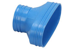 Wavin Ventiza Overgang PVC oval 195x80 mm til 80 mm M/M