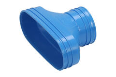 Wavin Ventiza Overgang PVC oval 195x80 mm til 80 mm M/M