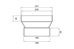 Wavin Ventiza Overgang PVC oval 235x80 mm til 160 mm M/M