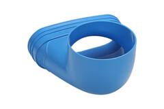 Wavin Ventiza Endestykke 90° grader PVC oval 195x80x100 mm med diameter 125 mm M/M