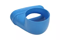 Wavin Ventiza Endestykke 90 grader PVC oval 195x80x70 mm med diameter 125 mm M/M