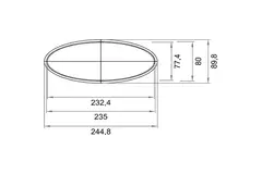 Wavin Ventiza endekappe PVC oval kanal 235x80 mm