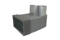 Thermoduct lepe hjørnestykke enkelt symmetrisk 220x80 mm til diameter 125 mm