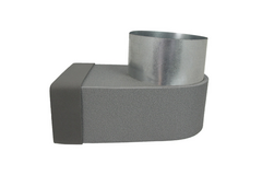 Thermoduct lepe hjørnestykke enkelt symmetrisk 220x80 mm til diameter 150 mm