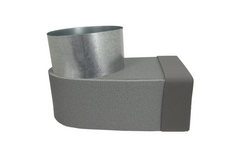 Thermoduct lepe hjørnestykke enkelt symmetrisk 220x80 mm til diameter 160 mm