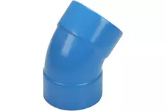 Wavin Ventiza 45 grader Bøjning PVC rund med diameter 80 mm M/M