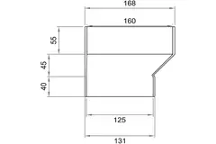 Wavin Ventiza overgang PVC rund 160 mm til 125 mm eksentrisk S/M