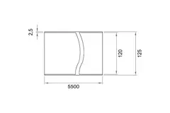 Wavin Ventiza kanal 1,5 m PVC rund 125 mm S/S