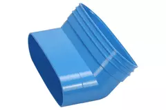 Wavin Ventiza Bøjning 45 grader PVC oval 195x80 mm vertikal M/S