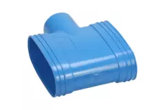 Wavin Ventiza T-stykke PVC oval 195x80 mm M/M/M