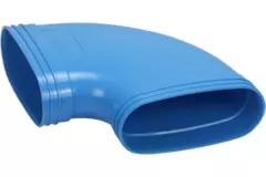 Wavin Ventiza Bøjning 90 grader PVC oval 195x80 mm horisontal M/M