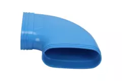 Wavin Ventiza Bøjning 90 grader PVC oval 195x80 mm horisontal M/M