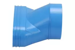Wavin Ventiza Overgang PVC oval 195x80 mm til 125 mm eksentrisk M/S