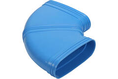 Wavin Ventiza Bøjning 90 grader PVC oval 235x80 mm horisontal M/M