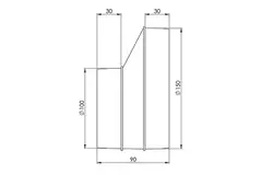 Europlast rund plastreduktion 150 mm til 100 mm - AP150-100