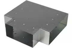 T-stykke (vinklet) 90 grader 220x80 mm - 170x80 mm til røggassystem