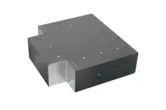 T-stykke (vinklet) 90 grader 220x80 mm - 170x80 mm til røggassystem