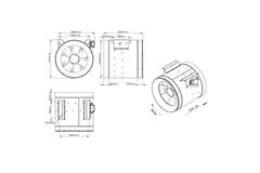 Rørventilator 560 mm med blandet flow ETALINE - EL 560 EC K01