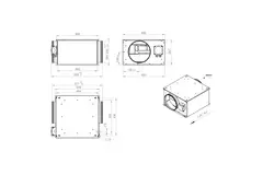 Isoleret rørventilator 250 mm - ISOR 250 EC K 01