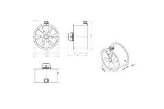 Aksial 710 mm kanalventilator - AL 710 D4 01 CFG