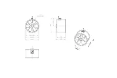 Aksial 900 mm kanalventilator - AL 900 D6 02 CFG