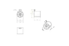 Aksial 355 mm røggasventilator med kanal F300- AL 355 D4 F3 01 CFG