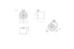 Aksial 400 mm røggasventilator med kanal F300- AL 400 D4 F3 01 CFG