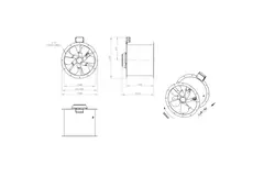 Aksial 500 mm røggasventilator med kanal F300- AL 500 D2 F3 01 CFG