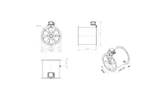 Aksial 355 mm kanalventilator - AL 355 D2 01 CFG
