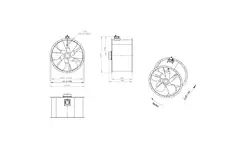 Aksial 1120 mm kanalventilator - AL 1120 D6 02 CFG