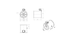 Aksial 315 mm kanalventilator - AL 315 D2 03 CFG