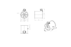 Aksial 315 mm kanalventilator - AL 315 D4 01 CFG