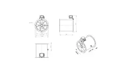 Aksial 315 mm kanalventilator - AL 315 D42U 01 CFG