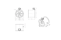 Aksial 400 mm kanalventilator - AL 400 D2 02 CFG