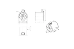 Aksial 355 mm kanalventilator - AL 355 D42U 02 CFG