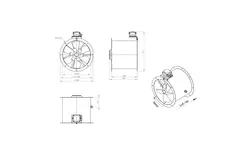 Aksial 400 mm kanalventilator - AL 400 D4 02 CFG