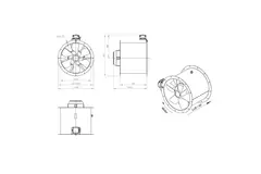 Aksial 500 mm kanalventilator - AL 500 D42U 01 CFG
