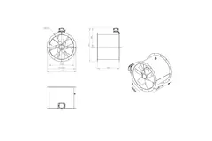 Aksial 500 mm kanalventilator - AL 500 D4 02 CFG