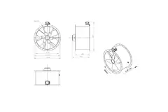 Aksial 710 mm kanalventilator - AL 710 D4 02 CFG