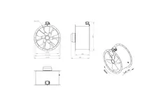 Aksial 710 mm kanalventilator - AL 710 D4 03 CFG
