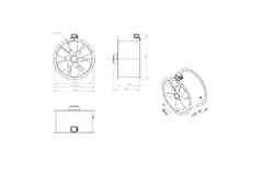 Aksial 710 mm kanalventilator - AL 710 D84U 02 CFG
